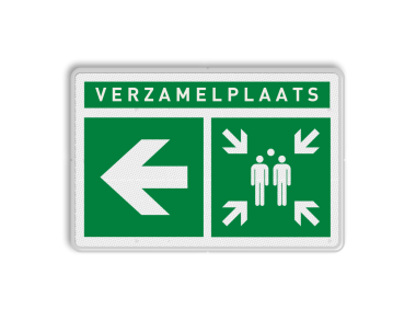 Verzamelplaats routebord